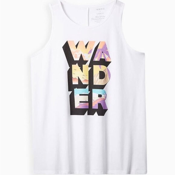 NWT Torrid Signature Jersey Everyday Crew Neck Tank Wander White Size 5 - Picture 1 of 1